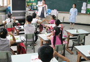 학교불소용액 양치 강의 사진이미지