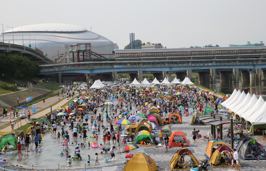 안양천 어린이 물놀이장 사진